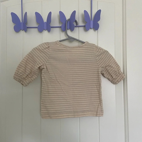 EUC | Genuine Kids by Oshkosh baby girl’s striped floral embroidered top — 12 mo - Picture 5 of 6